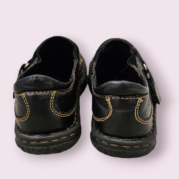 Born Clogs Honesty Size 7.5 Black Leather Slip On Round Toe Mule Shoes - Picture 3 of 10